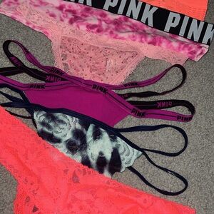 7 New PINK Victoria's Secret Lace and Print Panties set